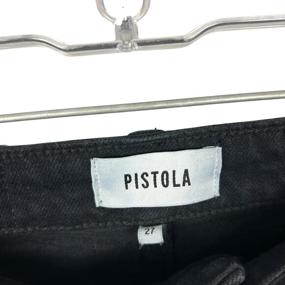 Anthropologie Pistola Lennon High Rise Crop Boot Black Raw Hem Abyss 27 - Picture 5 of 7